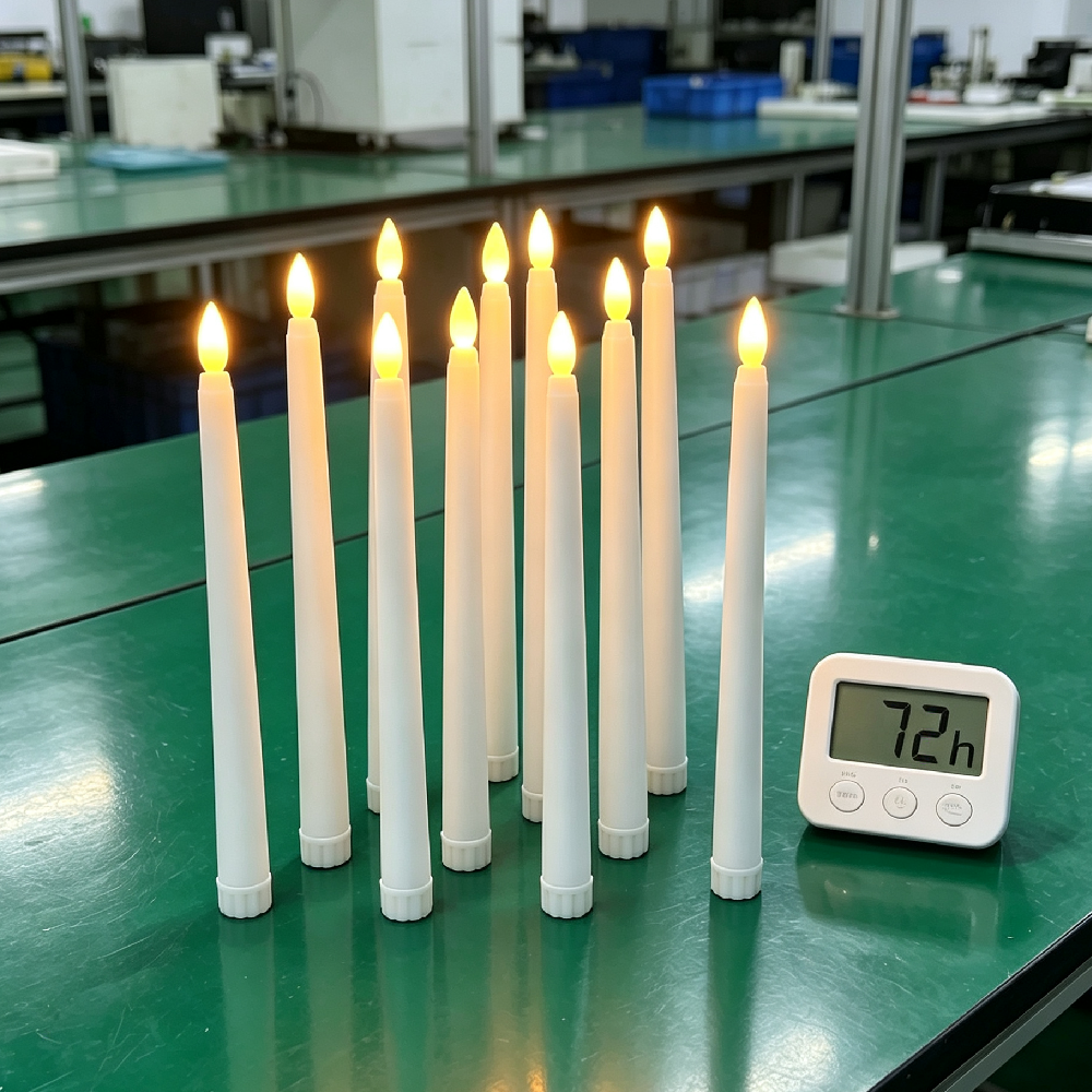 LED candle working time testing